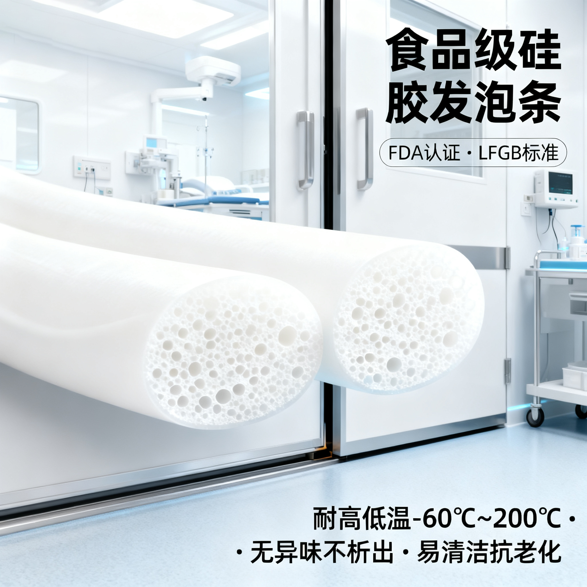 食品級(jí)硅膠發(fā)泡條