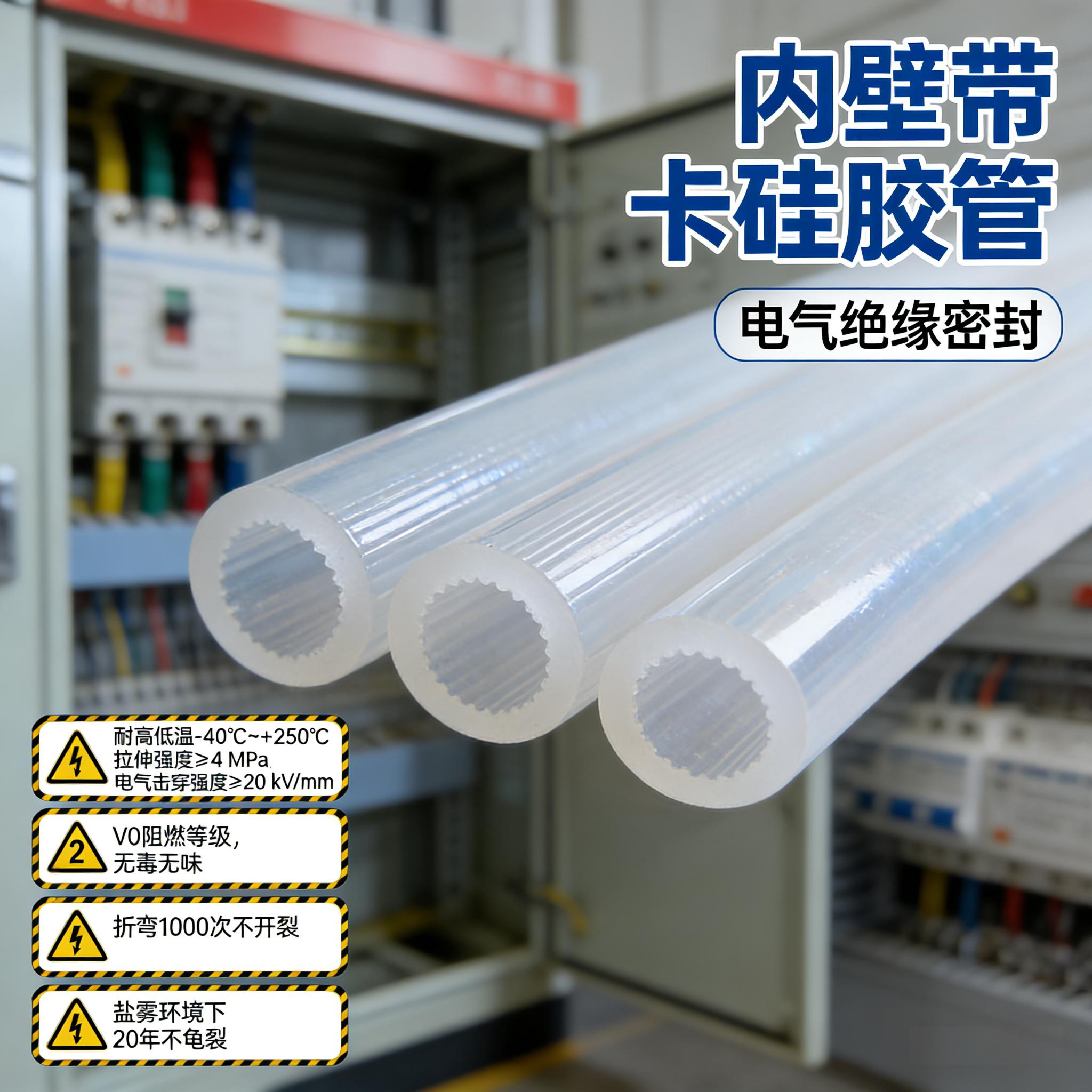 內壁帶卡硅膠管